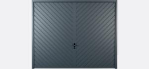 výklopná garážová vrata Diagonální s pasem